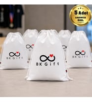 Logonuza Özel 5 Adet Su Geçirmez Büzgülü Spor Sırt Çantası 36x44 cm Baskılı Set