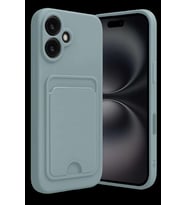 iPhone 16 Kılıf Kelvin Kartvizitli Silikon - Açık Yeşil