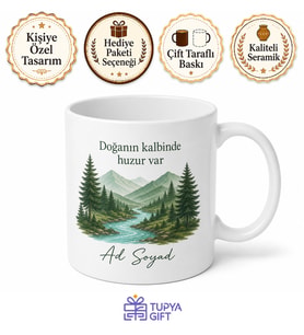 Bingöl Doğa Temalı İsimli Baskılı Kupa Bardak Kişiye Özel Hediye