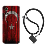 General Mobile GM 21 Pro GM 22 Pro Plus Kılıf Boyun Askılı Silikon Şanlı Türk Bayrağı 2 1317