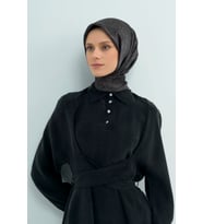 Armine Saf İpek Sura Eşarp-2026 İlkbahar-Yaz- 953700D (Antrasit)