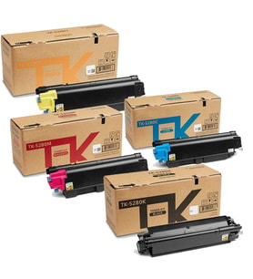 TK-5280 Kyocera ECOSYS M6635cidn Muadil Toneri  SET (Mavi-Siyah)