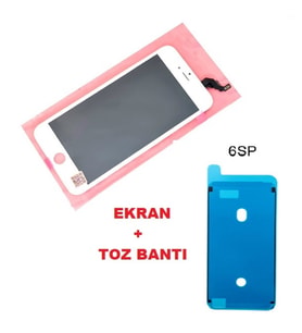 Tkgz İPhone 6S PLUS Uyumlu Lcd Ekran dokunmatik (LW Marka TOZ BANTI) BEYAZ