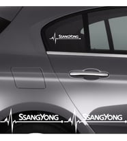 Ssangyong İçin Uyumlu Aksesuar Oto Ritim Sticker 2 Adet 20*9 Cm