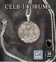 🙏Celb-i Koruma Tılsımı Çelik Kolye 🎨 Gümüş Renk (10)