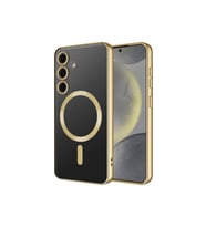 Samsung Galaxy S24 Plus Uyumlu Kılıf Kamera Korumalı M-safe Wireless Şarj Özellikli Zore Demre Kapak (Gold)