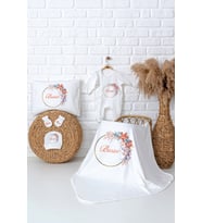 Pia Baby Premium %100 Pamuk Hastane Çıkışı Tulumlu Yenidoğan Kız Bebek Hediye Seti 5031-03 (Ekru)