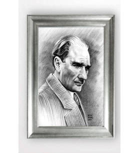 Gümüş Çerçeveli Atatürk Tablo cv683