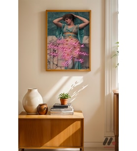 Beautiful Dream Klasik Portre, Ahşap Çerçeveli Duvar Tablosu - Motivasyon Hediyesi