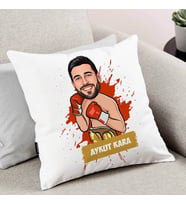 Kişiye Özel Kişiye Özel Boksör Karikatürlü Yastık