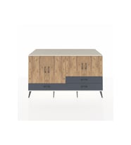 Kronos Konsol 5 Raflı 3 Çekmeceli 4 Kapaklı 176x59x99 Aytaşı-Çam/Antrasit