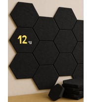 Beylini 12'li Akustik Panel Keçe 7mm Kendinden Yapışkanlı Duvar Kaplama Ses Isı Yalıtım Duvar Kaplama 23 CM