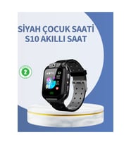 S10 Siyah Akıllı Çocuk Saati, Anlık Konum Takibi ve Rota Geçmişi