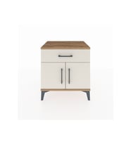 Hyperion Komodin Tek Raflı Tek Çekmeceli 2 Kapaklı 60x44x64 Çam-Aytaşı