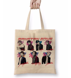 Bts Bangtan Boys Bez Çanta Uzun Saplı