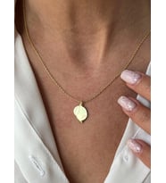Kişiye Özel 925 Ayar Gümüş Yaz Temalı Limon Kolye (Gold)