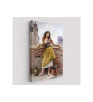 The Watercarrier Eugene de Blaas Su Taşıyan Kız Tablosu-6435