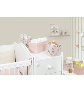 Baby 3'lü Kullanışlı Çekmece Düzenleyici Çok Amaçlı Organizer Kutu (pembe)