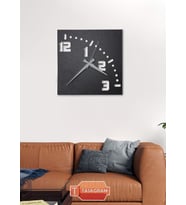 Square Lazer Kesim Metal Duvar Saati