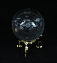 Cam Küre Metal Standlı Gezegenler Model