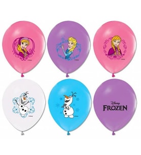 Balon 10 lu  4+1 Frozen Baskılı Pastel Renk-