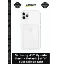 Samsung A17 Uyumlu Kartlık Detaylı Şeffaf Yuki Silikon Kılıf Koruyucu Telefon Kılıfı
