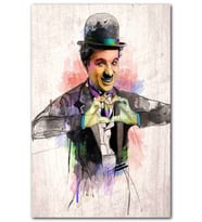 CakatabloCharlie Chaplin Kalp Resmi MDF Tablo
