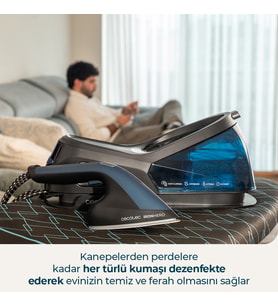 IronHero V-2400 Buhar Kazanlı Ütü 2400W Seramik Taban, LED Ekran, 370 gr Şok Buhar