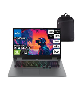 Lenovo Loq 17IRX10 I7-13650HX 64-Gbddr5 2 Tbssd RTX5060 (8GB-GDDR7-115W) 17.3" IPS 165Hz Windows 11 Pro + Hmf Sırt Çantası 83JH006DTRHMF22
