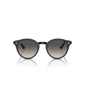 Ray-Ban Güneş Gözlüğü - Yuvarlak Siyah Kemik Çerçeve Gri Cam Degrade %100 UV Koruma 0RB2180