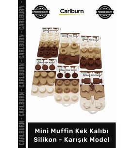 Özel Üretim Yapışmaz Esnek Isıya Dayanıklı Çiçek Mini Muffin Kek Kalıbı Silikon Karışık Model