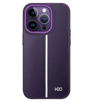 Uyumlu Model Apple iPhone 13 Pro Max Kılıf Line Pu Deri Lizbon Kapak (Mor)