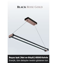 Vega Rose Gold 3000K Lineer LED Sarkıt Avize – Kumandalı Dim Edilebilir – Aşağı Işık (RoseGold)