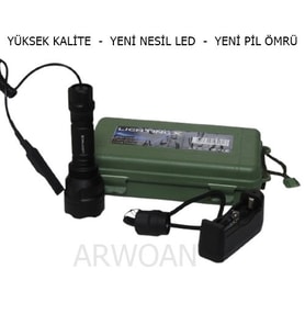 ARWOAN YENİ NESİL LEDLİ YÜKSEK KALİTELİ TÜFEK FENERİ