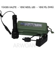 ARWOAN YENİ NESİL LEDLİ YÜKSEK KALİTELİ TÜFEK FENERİ