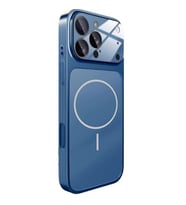 İPhone 17 Pro ile Uyumlu Magsafe Destekli Kablosuz Şarj Özellikli Kamera Lens Korumalı Şık Metal Görünümlü Telefon Kılıfı