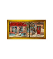 Manzara Temalı Kanvas Tablo 50 x 70 cm Gold Çerçeve