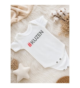 Kuzen Baskılı Bebek Zıbını – #Kuzen Yazılı Eğlenceli Bebek Body