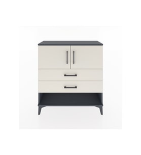 Arges Şifonyer 2 Raflı 2 Çekmeceli 2 Kapaklı 88x30x96 Antrasit-Aytaşı