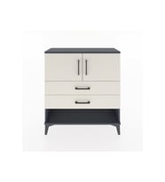 Arges Şifonyer 2 Raflı 2 Çekmeceli 2 Kapaklı 88x30x96 Antrasit-Aytaşı