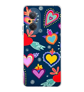 PrintiFy Huawei Nova 9 Se ile Uyumlu Retro Color 3  Kamera Korumalı Şeffaf  Kılıf