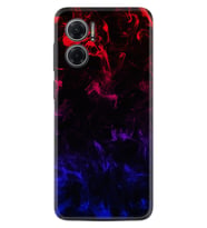 Xiaomi Redmi Note 11E Kılıf Silikon Desen Özel Seri Blue Red Fire 1637