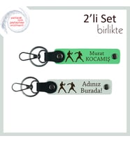 Knockout Ruhunu Taşıyan, Şampiyon Temalı, Kişisel Yazılı Anahtarlık Hediyesi, Fıstık Yeşil-Beyaz