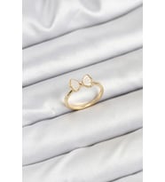 Pirinç Gold Renk Fiyonk Model Kadın Yüzük