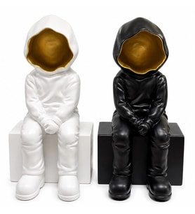 Dekoratif Polyester Oturan Astronot Biblosu Alk5302