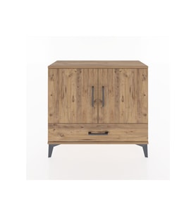 Arges Şifonyer 2 Raflı Tek Çekmeceli 2 Kapaklı 88x30x80 Çam-Çam