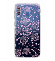 Samsung Galaxy M30  Kamera Korumalı Kapak Nostalji Desen Tasarımlı  Şeffaf  Kılıf
