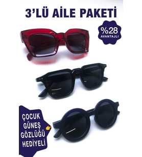 Regina Set Aile Paketi Güneş Gözlüğü 3 lü