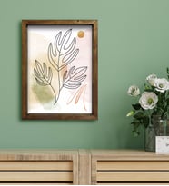 BK Gift Otel Odası Konseptli Doğal Masif Ahşap Çerçeveli Tablo 30x40cm-99