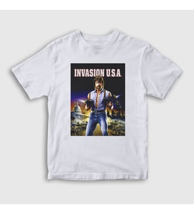 Presmono Unisex Çocuk Beyaz invasion Chuck Norris T-Shirt 257241tt (Beyaz)